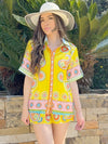 Golden Oasis Bright summer Short and Shirt Resort Wear Set