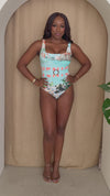 Venetian Views Scenic Print Belted Swimsuit