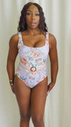 Elegant Blossom Floral Resort Wear Swimwear One Piece