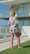 Tropic Inspired Graphic Print Short and Shirt Resort Wear Set