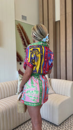 Exotic Boho Inspired Summer Resort Wear Mini Dress