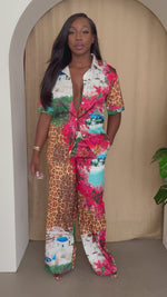 Santorini Jungle Print Shirt & Pant Set