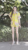 Golden Oasis Bright summer Short and Shirt Resort Wear Set