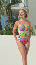 Oceanic Dream Tropical Elegance Resort Wear Swimwear One Piece