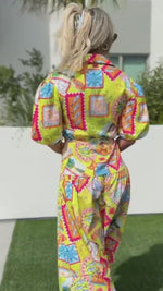 Summer Color Pop Chic Geometry Resort Wear Maxi Dress