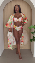 Golden Bloom Rope Accent Underwire Bikini Set