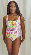 Sunny Colorful Fruits Resort Wear Swimwear One Piece
