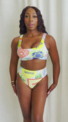 Fun Playful Floral Pattern Resortesort Wear Swimwear Bikini